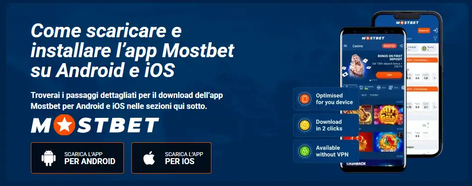 App Mostbet: Android, iOS e versione mobile